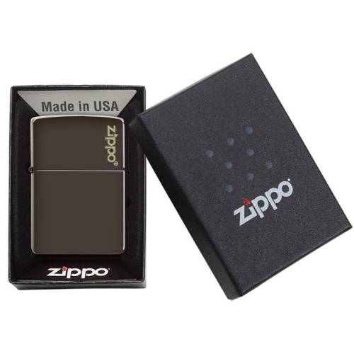 138 ZIPPO ЗажигалкаLogo Classic с покрытием Brown Matte фото 3