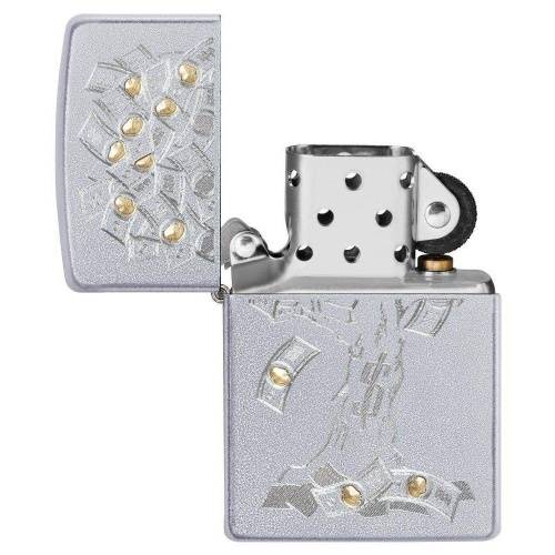 206 ZIPPO Зажигалка ZIPPO Money Tree Design с покрытием Satin Chrome фото 2