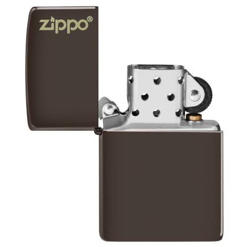 138 ZIPPO ЗажигалкаLogo Classic с покрытием Brown Matte фото 6