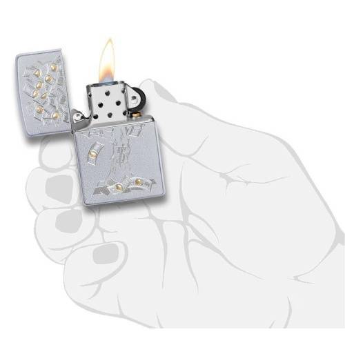 206 ZIPPO Зажигалка ZIPPO Money Tree Design с покрытием Satin Chrome фото 4